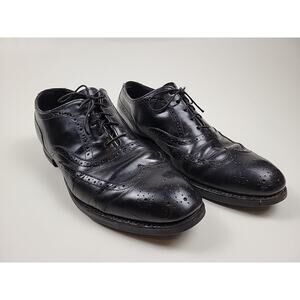 Vintage Biltrite Men's Wingtip Brogue Shoes, USA Made, Black, Leather Size 9.5D